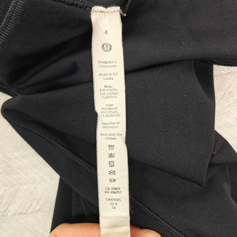 Lululemon Base Pace High-Rise Crop Leggings 17" Black Size 4 - Picture 3 of 8